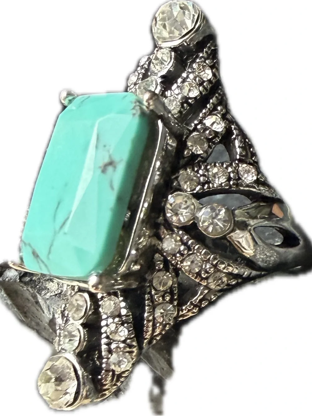 Retired Stella & Dot Turquoise Statement Cocktail Ring